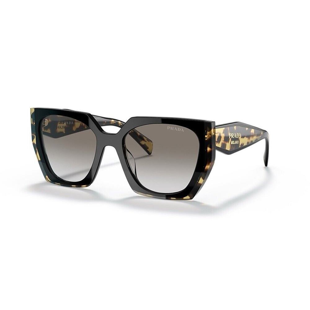 Prada PR 15WS 3890A7 Black Tortoise Grey Gradient Women Sunglasses AUTHENTIC - Picture 2 of 7